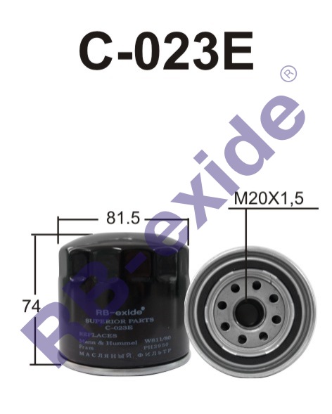 1a7c53d5-bac8-11e6-aa0d-0cc47a3200a7 PH 6811 Фильтр масляный RB-Exide C-023E  С-307  HYUNDAI,KIA,MAZ
