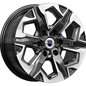 K&K 7,5x17/6x139,7 ET25 D106,1 Тейт (КС1050) Алмаз черный