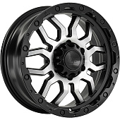 LS 7,5x17/6x139,7 ET0 D106,1 1285 BKSF (конус, Колпак+лого)