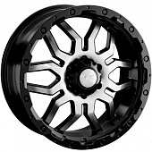 LS 7x16/5x139,7 ET35 D98,5 1285 BKF (конус, Колпак+лого)