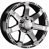 LS 7,5x17/6x139,7 ET25 D106,1 1289 BKF (конус, Колпак+лого)